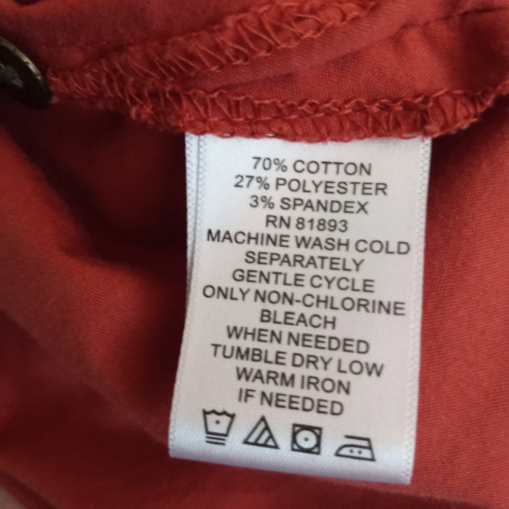 D & Co button front long sleeve women's top size L